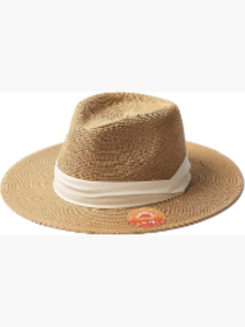Wide Brim Straw Fedora Hat with UPF 80+ Sun Protection Adjustable Chin Strap